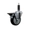 Service Caster 4'' Black Poly Swivel 1'' Expanding Stem Caster with Brake SCC-EX20S414-PPUB-BLK-PLB-1 - alternate 1
